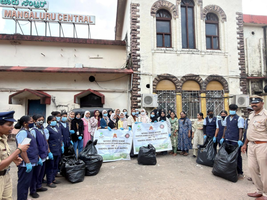 Swachhata Hi Seva 2026 - NSS Cleaning Campaign at Mangaluru Central Railway Station